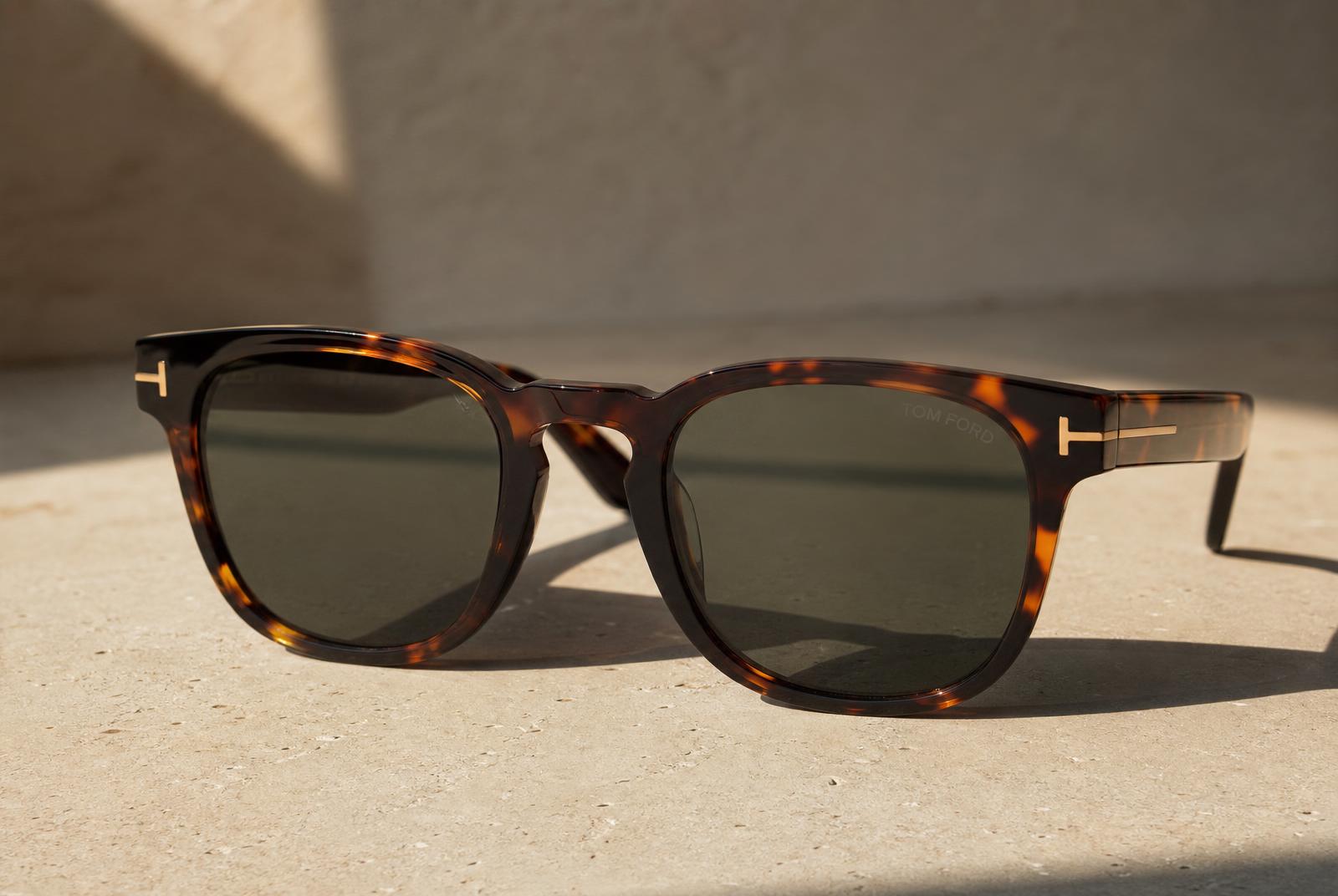 Luxury polarized prescription sunglasses in warm golden light